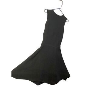 Torn by Ronnie Kobo Stretch LBD Asymmetrical Ribbed Fit and Flare L Dress